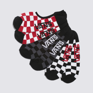 MEIA VANS SUPER NO SHOW (3 PARES) RED WHITE CHECK