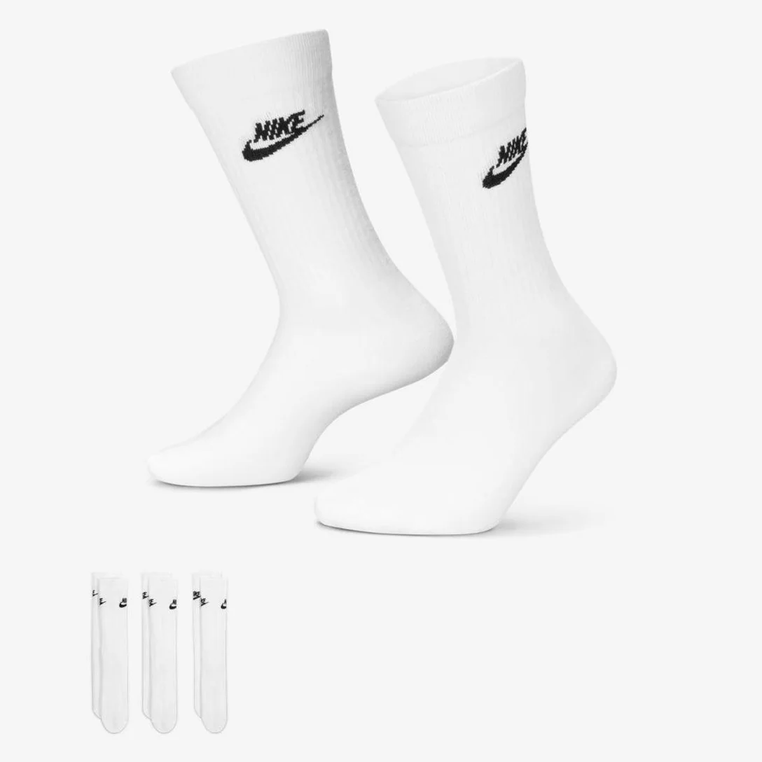 MEIA NIKE EVERYDAY ESSENTIALS (3 PARES) UNISSEX WHITE