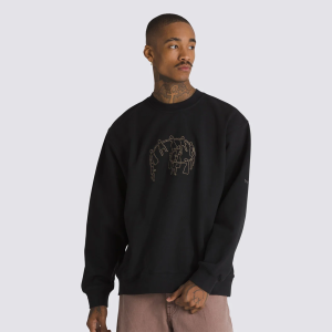 BLUSA MOLETOM VANS SKATE HOLD HAND - BLACK