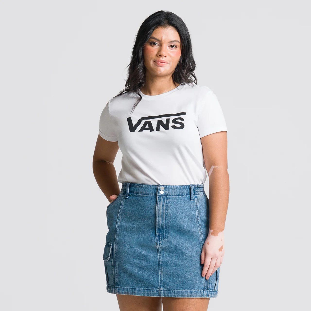 CAMISETA VANS FLYING CREW FEMININO - WHITE