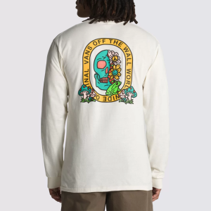 CAMISETA VANS TRIPPY SKUUL LST M/L - BRANCO OFF