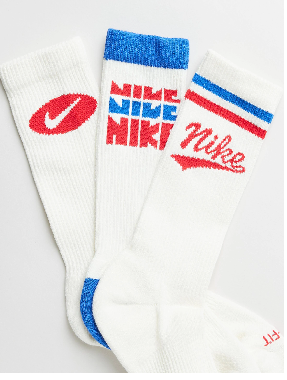 MEIA NIKE EVERYDAY PLUS CREW (3 PARES) OFF/WHITE 39-43