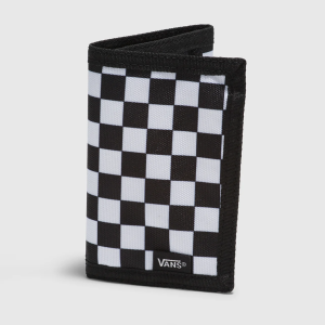 CARTEIRA VANS SLIPPED BLACK WHITE CHECKER