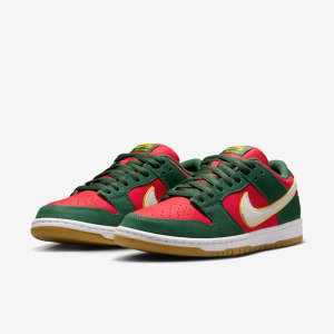 TENIS NIKE SB DUNK LOW FIR AND FIRE RED
