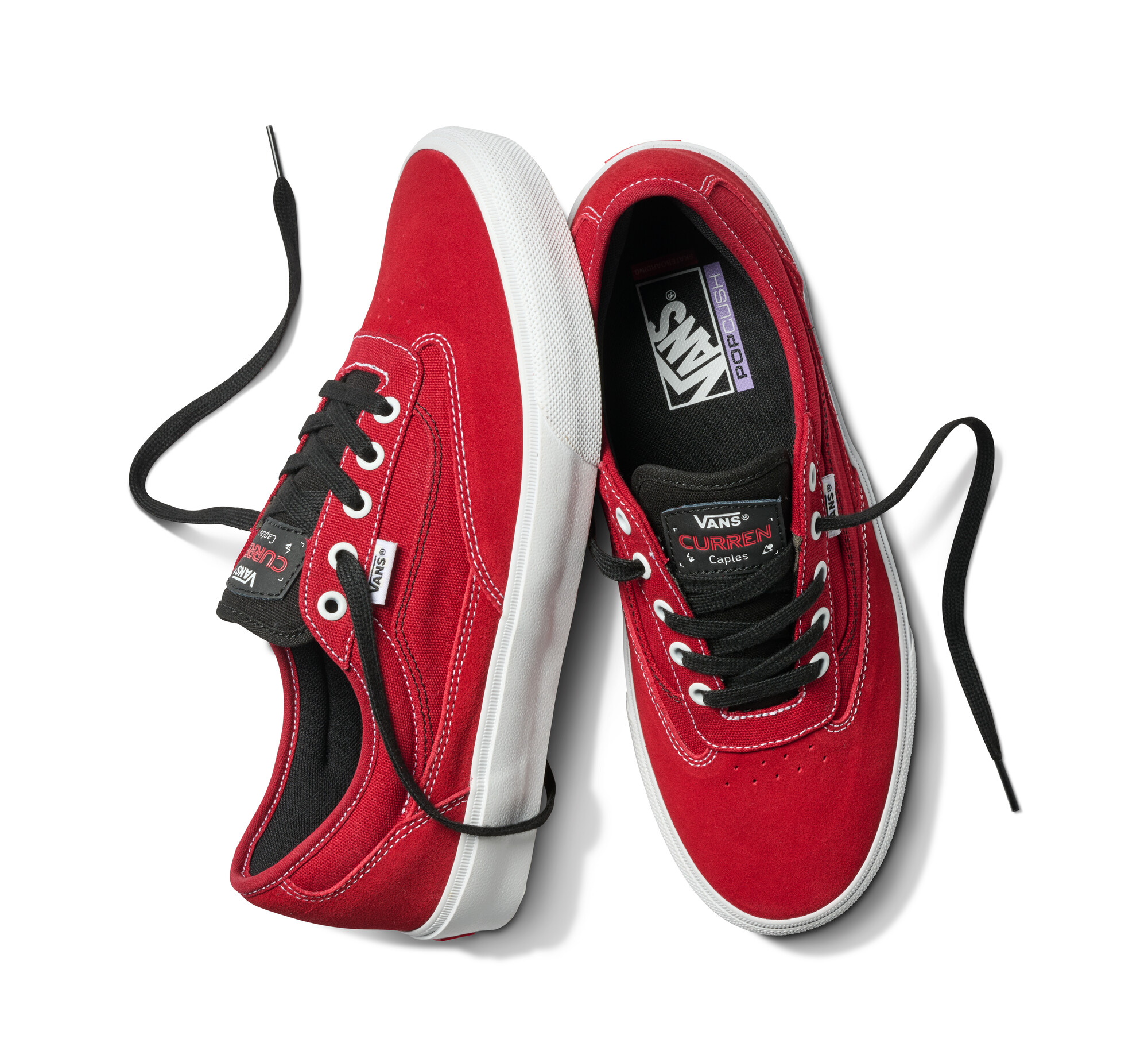 TÊNIS VANS CURREN CAPLES SKATE RED WHITE