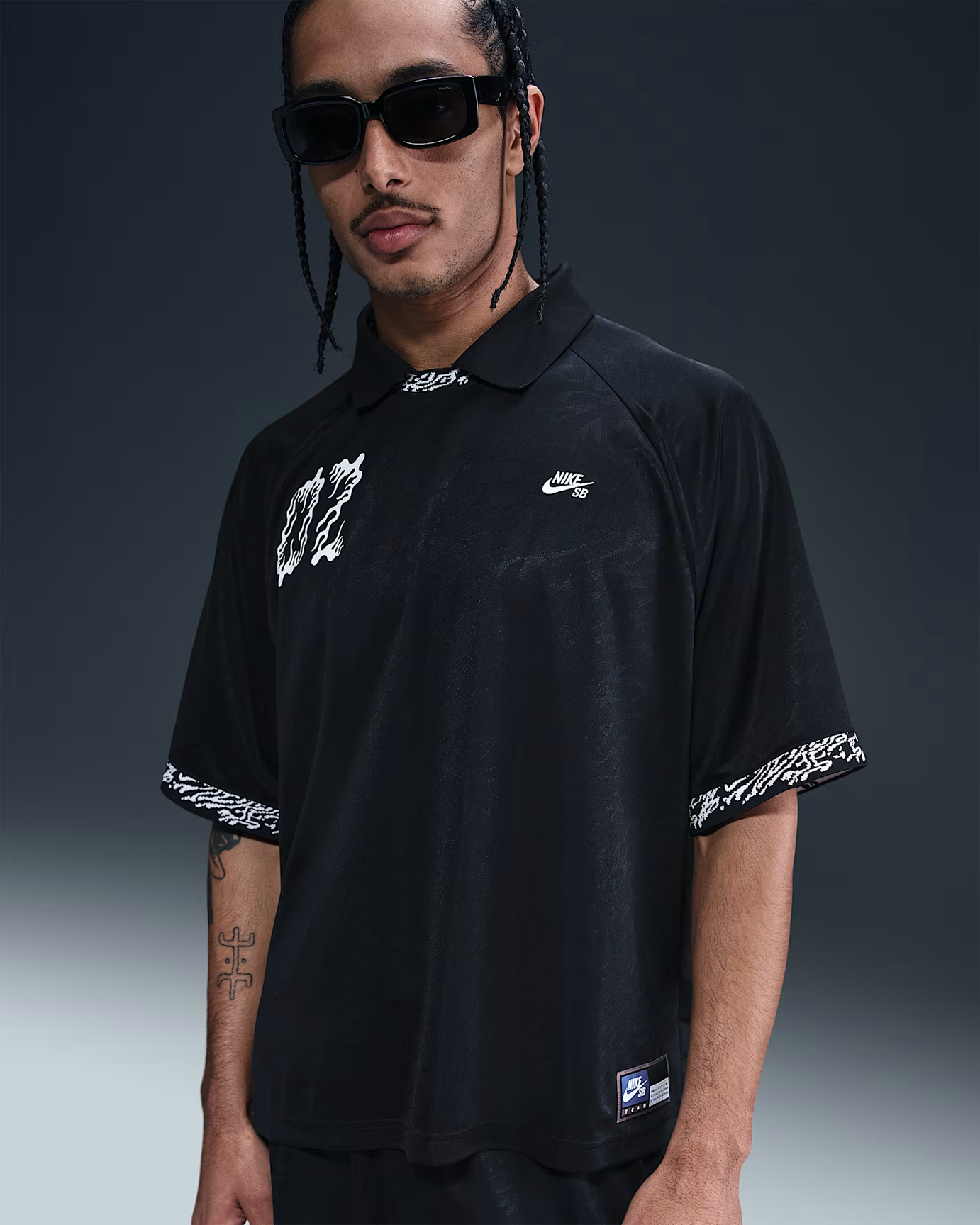 CAMISA POLO NIKE SB DRI-FIT JACQUARD JERSEY "BLACK"
