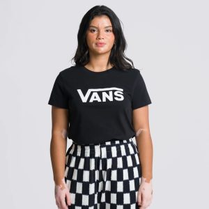 CAMISETA VANS FLYING CREW FEMININO - BLACK