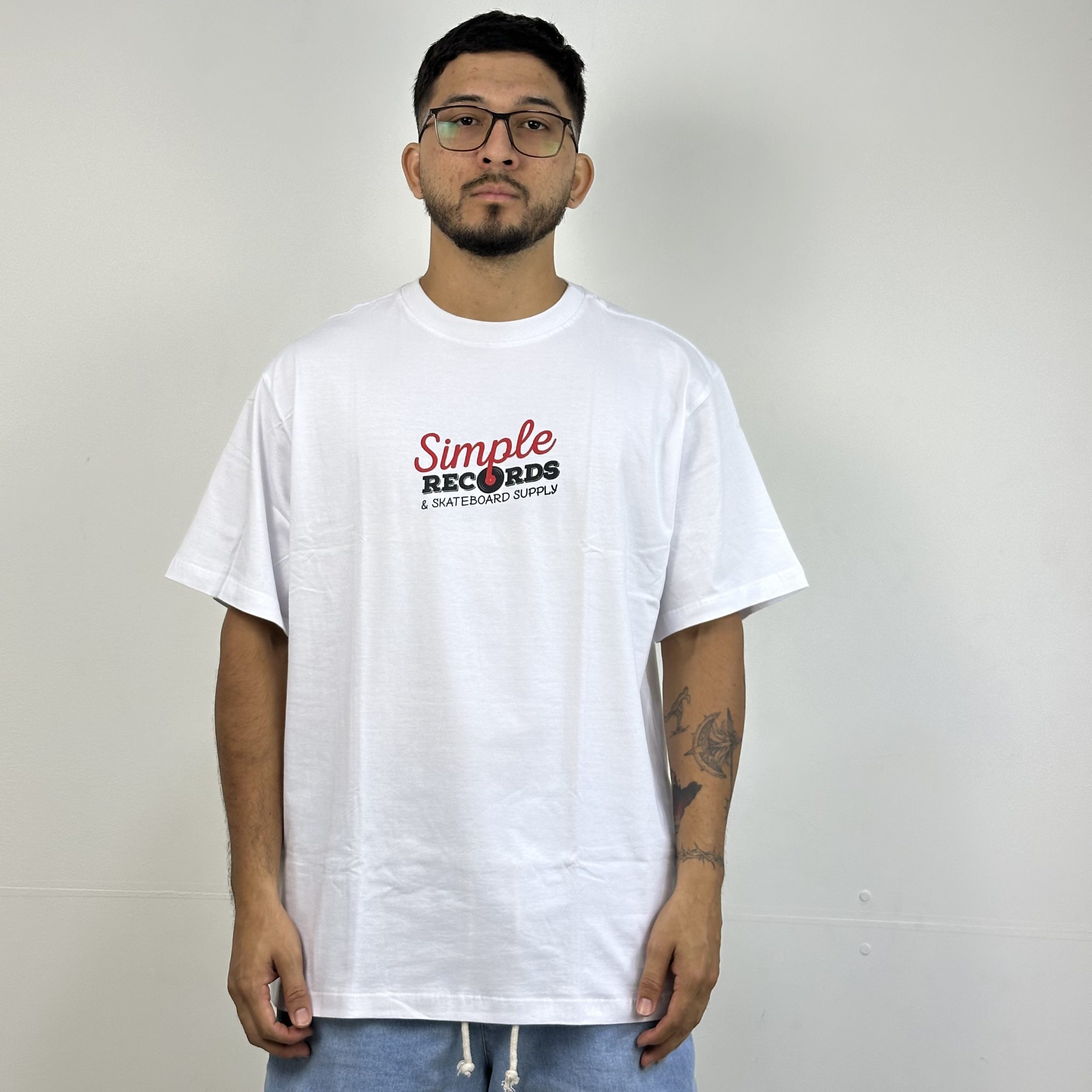 CAMISETA SIMPLE RECORDS BRANCO