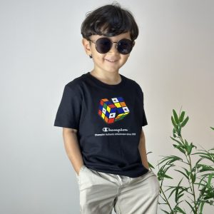 CAMISETA CHAMPION KIDS CUBO MAGICO - BLACK