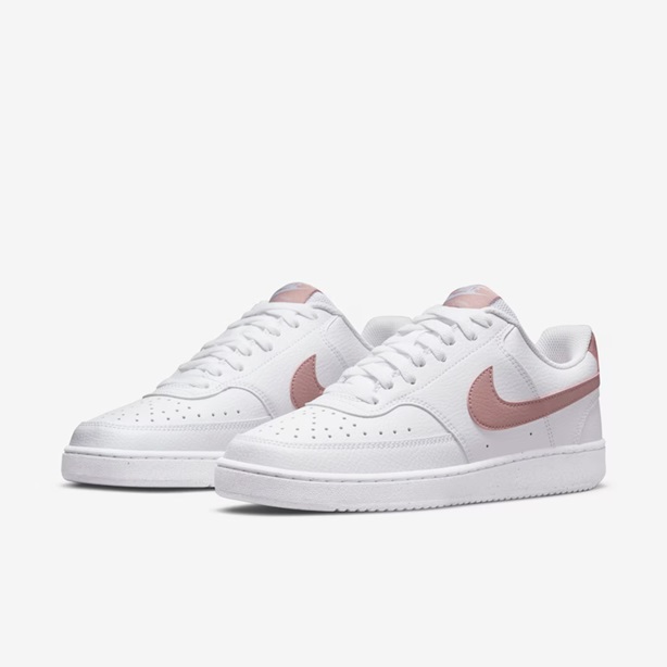 TENIS NIKE COURT VISION LOW FEMININO WHITE/PINK OXFORD