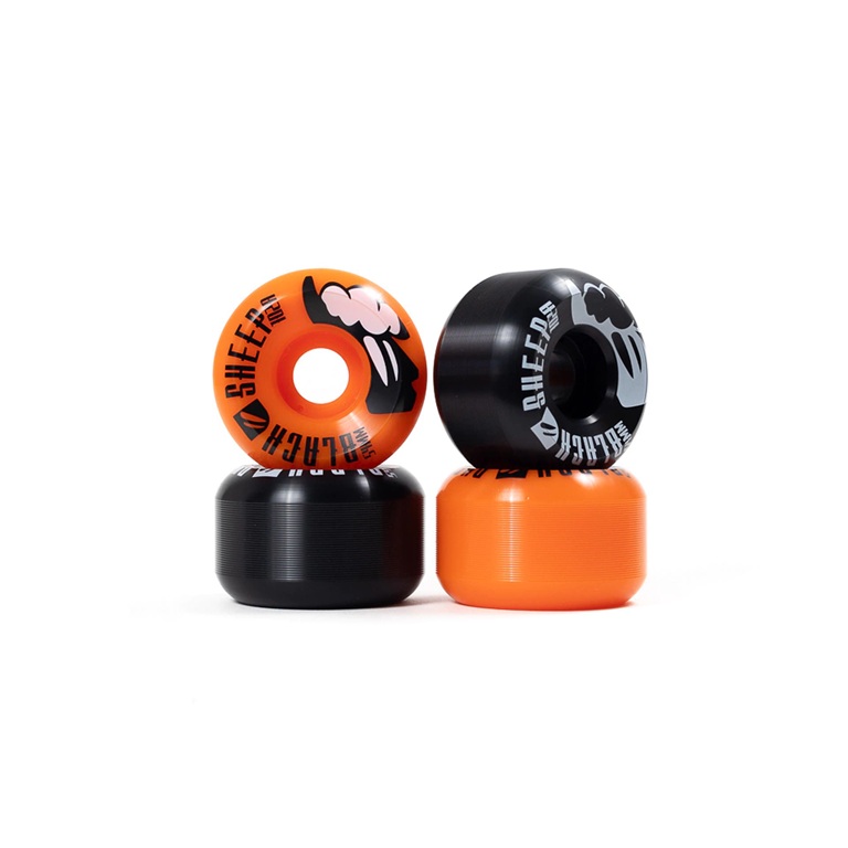 RODA BLACK SHEEP 54MM IMPORTADA 102A HARDNESS DUAL COLORS BLACK/ORANGE