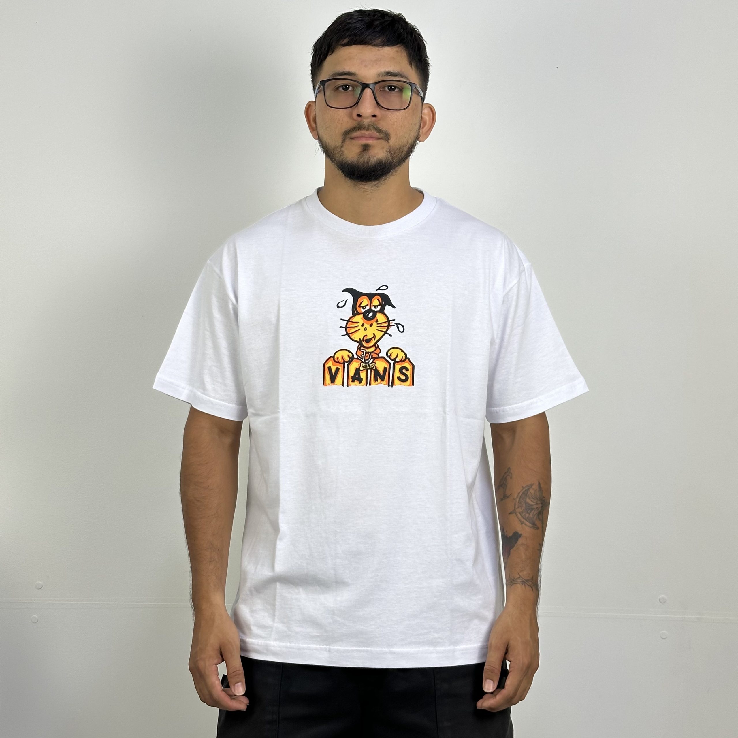 CAMISETA VANS WAFFLES THE DOG WHITE
